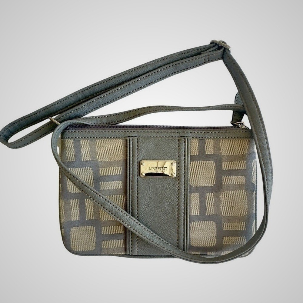 Nine West Olive and Beige Crossbody Bag